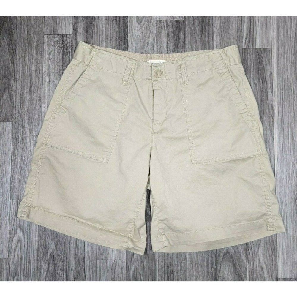 (3/$27) Per Se Womens Size‎ 6 / 28 Buttoned Pockets Khaki Shorts